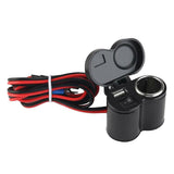 Maxbell 12V Car Motorcycle Waterproof Cigarette Lighter USB Power Outlet Electrical