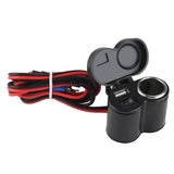 Maxbell 12V Car Motorcycle Waterproof Cigarette Lighter USB Power Outlet Electrical