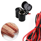 Maxbell 12V Car Motorcycle Waterproof Cigarette Lighter USB Power Outlet Electrical