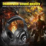 Maxbell Gaming Headset with Microphone RGB Colorful LED Headphone for PS4 Multicolor