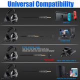 Maxbell Gaming Headset with Microphone RGB Colorful LED Headphone for PS4 Multicolor
