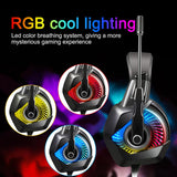 Maxbell Gaming Headset with Microphone RGB Colorful LED Headphone for PS4 Multicolor