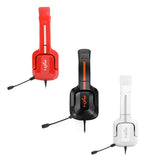 Maxbell Gaming Headset with Noise Reduction Detachable Mic Adjustable for PC Red