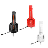 Maxbell Gaming Headset with Noise Reduction Detachable Mic Adjustable for PC Red