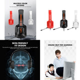 Maxbell Gaming Headset with Noise Reduction Detachable Mic Adjustable for PC Red