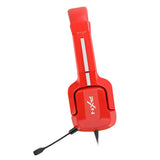 Maxbell Gaming Headset with Noise Reduction Detachable Mic Adjustable for PC Red