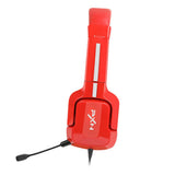 Maxbell Gaming Headset with Noise Reduction Detachable Mic Adjustable for PC Red