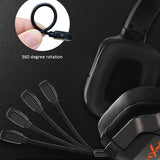 Maxbell Gaming Headset with Noise Reduction Detachable Mic Adjustable for PC White