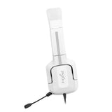 Maxbell Gaming Headset with Noise Reduction Detachable Mic Adjustable for PC White