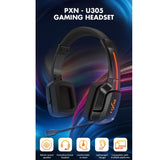 Maxbell Gaming Headset with Noise Reduction Detachable Mic Adjustable for PC Black
