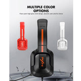 Maxbell Gaming Headset with Noise Reduction Detachable Mic Adjustable for PC Black