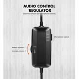 Maxbell Gaming Headset with Noise Reduction Detachable Mic Adjustable for PC Black