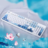 Maxbell Ajazz Mechanical Gaming Keyboard USB Wired 104 Keys for Gamers Blue Switch