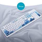 Maxbell Ajazz Mechanical Gaming Keyboard USB Wired 104 Keys for Gamers Blue Switch