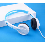 Maxbell Kids Wired Headphones Over-ear Headset Gift for Children White+Blue