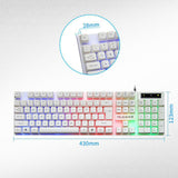 Maxbell RGB Backlit Mechanical Gaming Keyboard 104 Keys USB  White Keyboard mouse