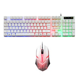 Maxbell RGB Backlit Mechanical Gaming Keyboard 104 Keys USB  White Keyboard mouse