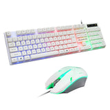 Maxbell RGB Backlit Mechanical Gaming Keyboard 104 Keys USB  White Keyboard mouse