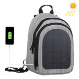 with Solar Charger Panel Backpack Rucksack 2L Laptop Bag Grey