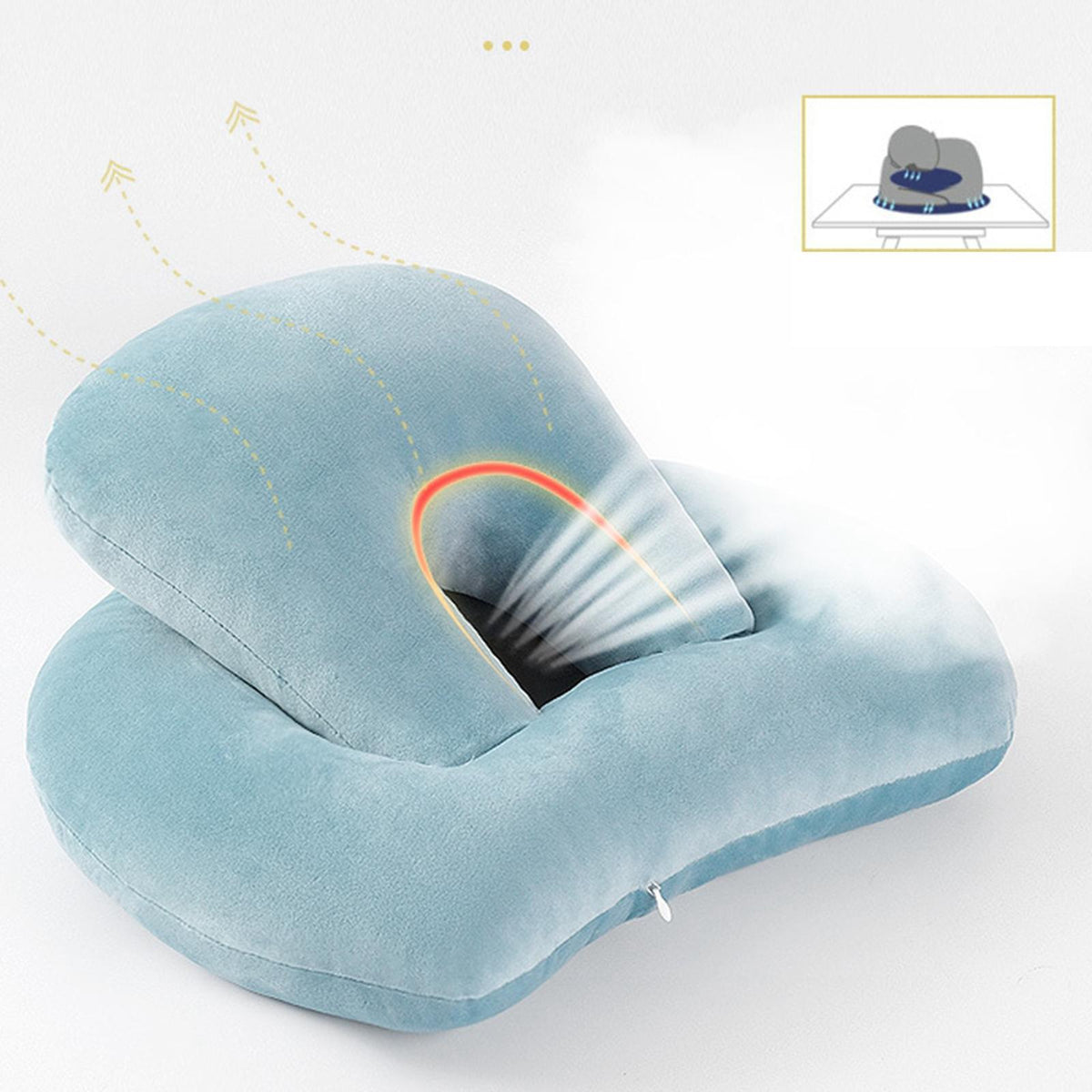 Memory Foam Explosions Octopus Nap Pillow Support for Office Travelling Desk sea blue