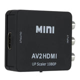 Maxbell 1080P CVBS to HDMI Video Converter Box with USB Cable for HD TV Projector Black