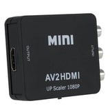 Maxbell 1080P CVBS to HDMI Video Converter Box with USB Cable for HD TV Projector Black