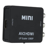 Maxbell 1080P CVBS to HDMI Video Converter Box with USB Cable for HD TV Projector Black