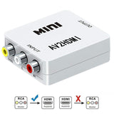 Maxbell 1080P CVBS to HDMI Video Converter Box with USB Cable for HD TV Projector Black
