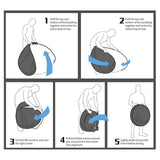 Maxbell 2-in-1 Green Screen Round Cloth Fix on Chair for Zoom Video Photography 75cm 29.53inch Blue Green Screen