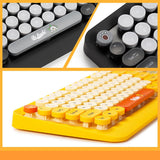 Maxbell Desktop 2.4G Wireless Keyboard & Mouse Combo Retro Round Key Black