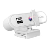 Maxbell 4K Full HD Streaming Webcam Autofocus for Live Broadcast 4k White