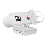 Maxbell 4K Full HD Streaming Webcam Autofocus for Live Broadcast 4k White
