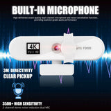 Maxbell 4K Full HD Streaming Webcam Autofocus for Live Broadcast 4k White