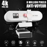 Maxbell 4K Full HD Streaming Webcam Autofocus for Live Broadcast 4k White