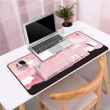 Maxbell Membrane Gaming Keyboard All-Metal Panel Keyboard  Pink white light