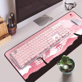 Maxbell Membrane Gaming Keyboard All-Metal Panel Keyboard  Pink white light