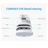 Maxbell 5.8G 11dBi E120A 300Mbps Wireless Bridge Wifi CPE 2 LAN 100MBps 24V PoE