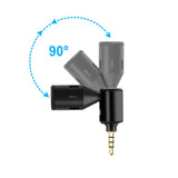 Maxbell Condenser Microphone Phone Mic Plug and Play for iPhone Black 3.5mm