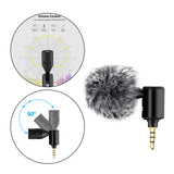 Maxbell Condenser Microphone Phone Mic Plug and Play for iPhone Black 3.5mm