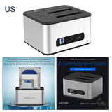 Maxbell 2.5/3.5 inch HDD/SSD Dual Bay External Hard Drive Docking Station Clone US