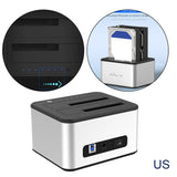 Maxbell 2.5/3.5 inch HDD/SSD Dual Bay External Hard Drive Docking Station Clone US