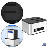 Maxbell 2.5/3.5 inch HDD/SSD Dual Bay External Hard Drive Docking Station Clone US
