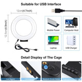 Maxbell 4 in 1 Video Rig Kit with LED 3 Colors Modes for iPhone Vlogging Broadcast