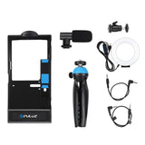 Maxbell 4 in 1 Video Rig Kit with LED 3 Colors Modes for iPhone Vlogging Broadcast