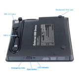 Maxbell Type-C USB 3.0 External Optical Drive Portable Rewriter Writer Burner Player