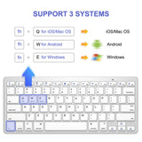 Maxbell UltraThin 78 Key Wireless Bluetooth Keyboard French for IOS/Android/Windows