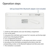 Maxbell UltraThin 78 Key Wireless Bluetooth Keyboard French for IOS/Android/Windows