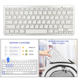 Maxbell UltraThin 78 Key Wireless Bluetooth Keyboard French for IOS/Android/Windows