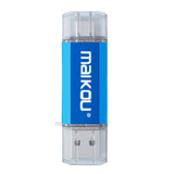 Maxbell Portable 3 in 1 64GB USB 3.0 Flash Drive Type-C&Micro USB Memory Stick Blue