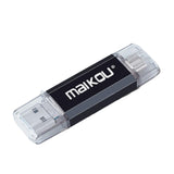 Maxbell 3 in 1 Portable 64GB USB3.0 Flash Drive Type-C&Micro USB Memory Stick Black